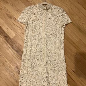 Vintage 1960s semi sheer white dress